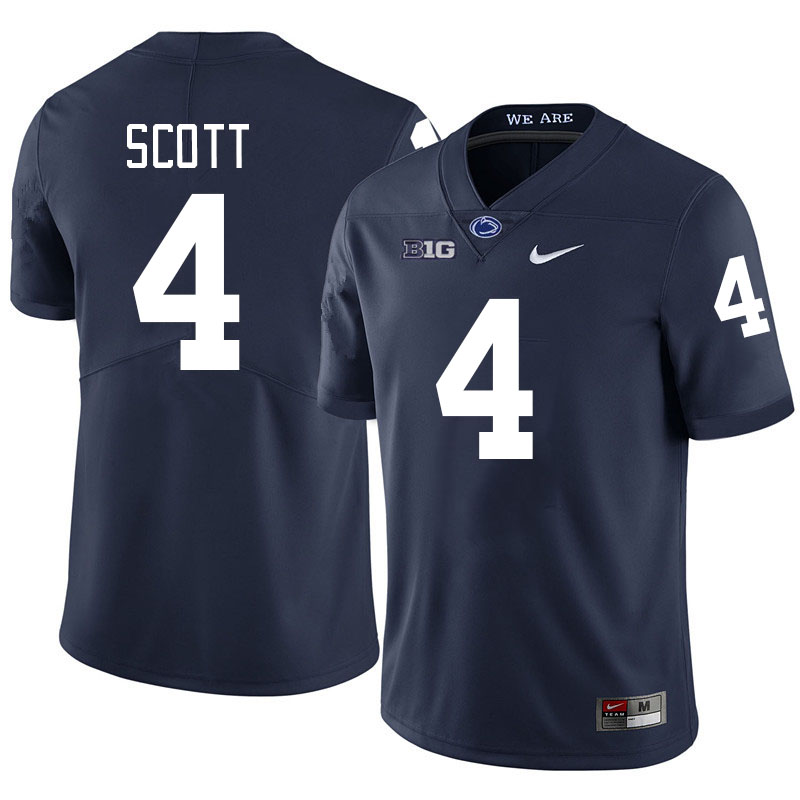 Penn State Nittany Lions #4 Nick Scott College Football Jerseys Stitched Sale-Navy
